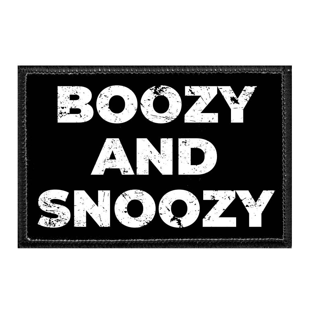 Boozy & Snoozy - Removable Patch - Pull Patch - Removable Patches For Authentic Flexfit and Snapback Hats