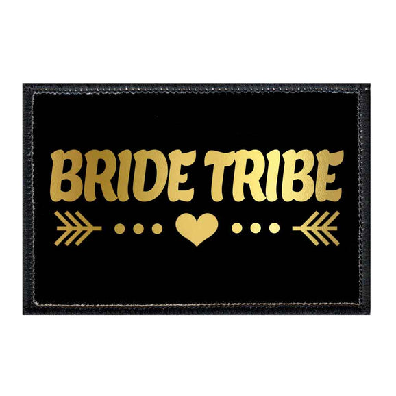 Bride Tribe - Arrows - Black And Gold - Patch - Pull Patch - Removable Patches For Authentic Flexfit and Snapback Hats