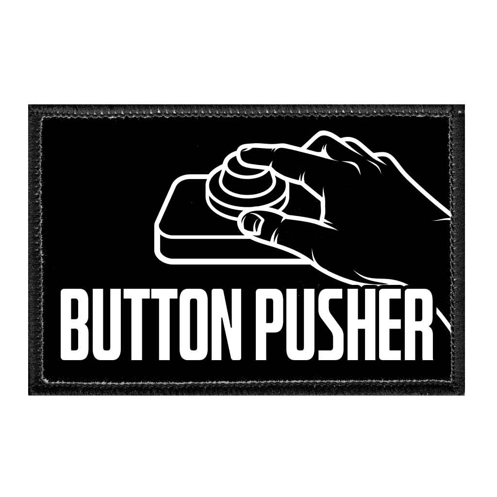 Button Pusher - Removable Patch - Pull Patch - Removable Patches For Authentic Flexfit and Snapback Hats