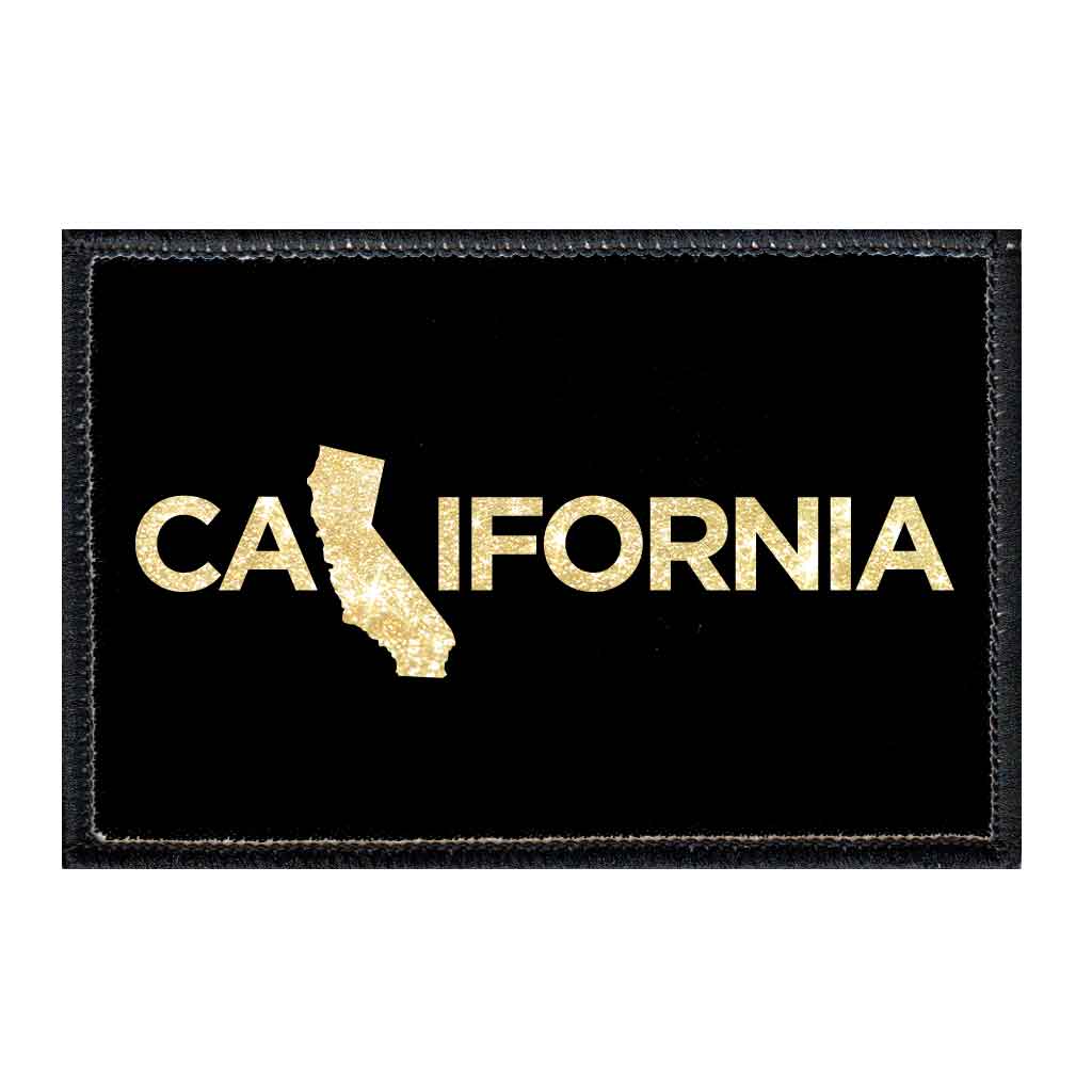 CALIFORNIA GOLD - Removable Patch - Pull Patch - Removable Patches For Authentic Flexfit and Snapback Hats