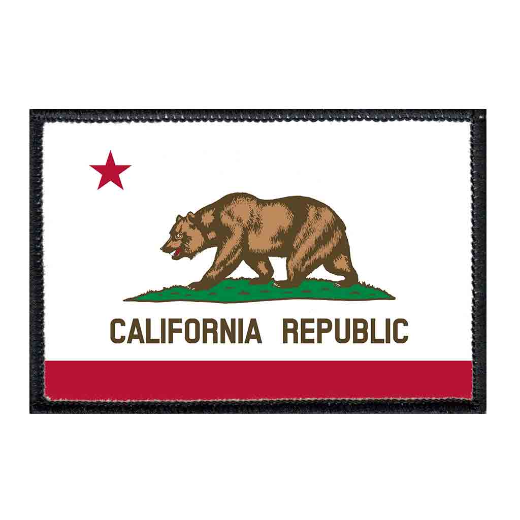California State Flag - Removable Patch - Pull Patch - Removable Patches For Authentic Flexfit and Snapback Hats