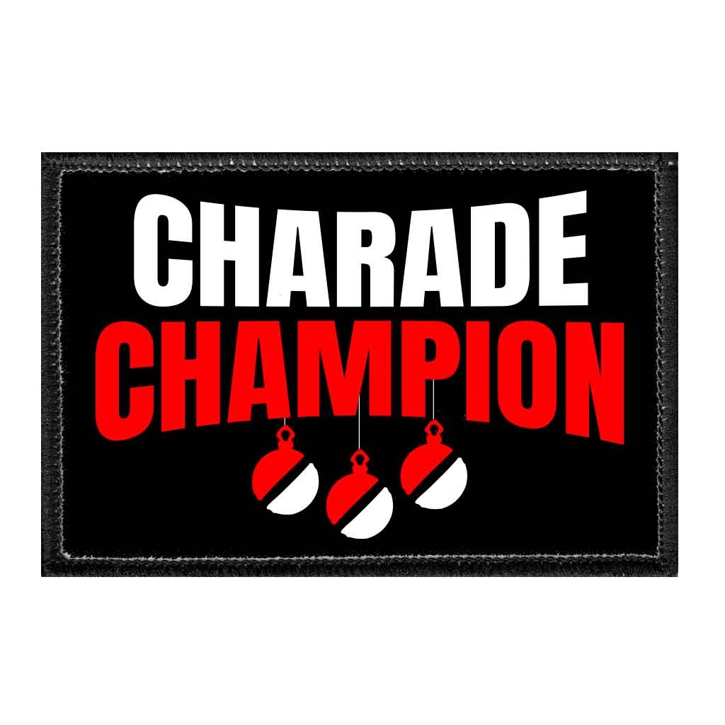 Charade Champion - Removable Patch - Pull Patch - Removable Patches That Stick To Your Gear