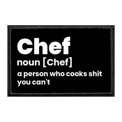 Chef Description - Removable Patch - Pull Patch - Removable Patches That Stick To Your Gear