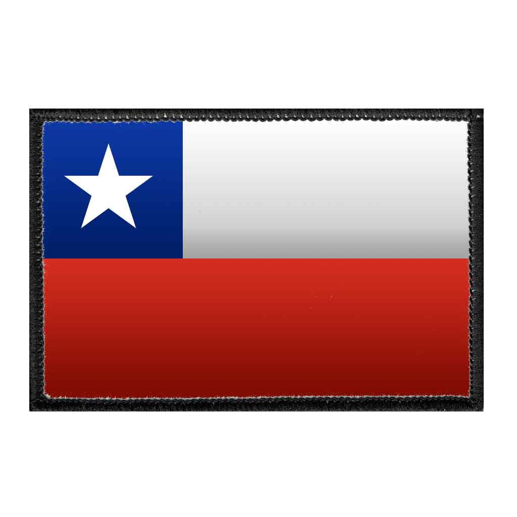 Chile Flag - Color - Removable Patch - Pull Patch - Removable Patches For Authentic Flexfit and Snapback Hats