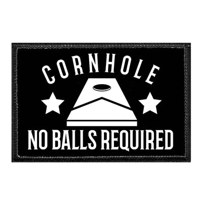 Cornhole - No Balls Required - Removable Patch - Pull Patch - Removable Patches For Authentic Flexfit and Snapback Hats