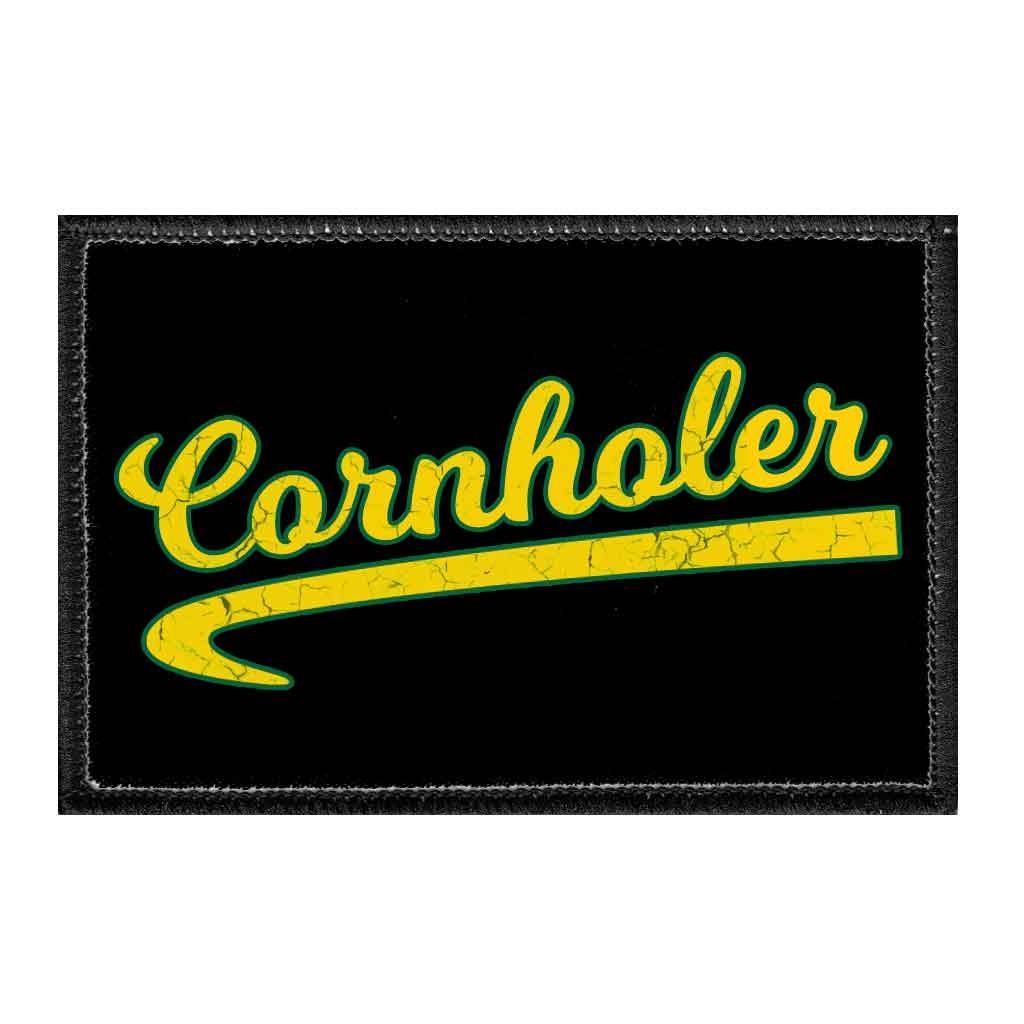 Cornholer - Yellow - Removable Patch - Pull Patch - Removable Patches For Authentic Flexfit and Snapback Hats