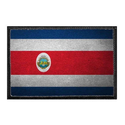 Costa Rica Flag - Color - Distressed - Removable Patch - Pull Patch - Removable Patches For Authentic Flexfit and Snapback Hats