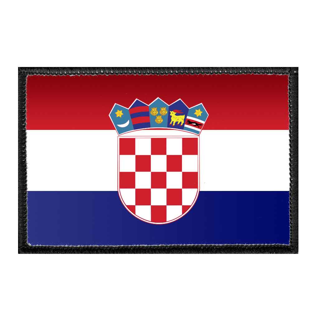 Croatia Flag - Color - Removable Patch - Pull Patch - Removable Patches For Authentic Flexfit and Snapback Hats