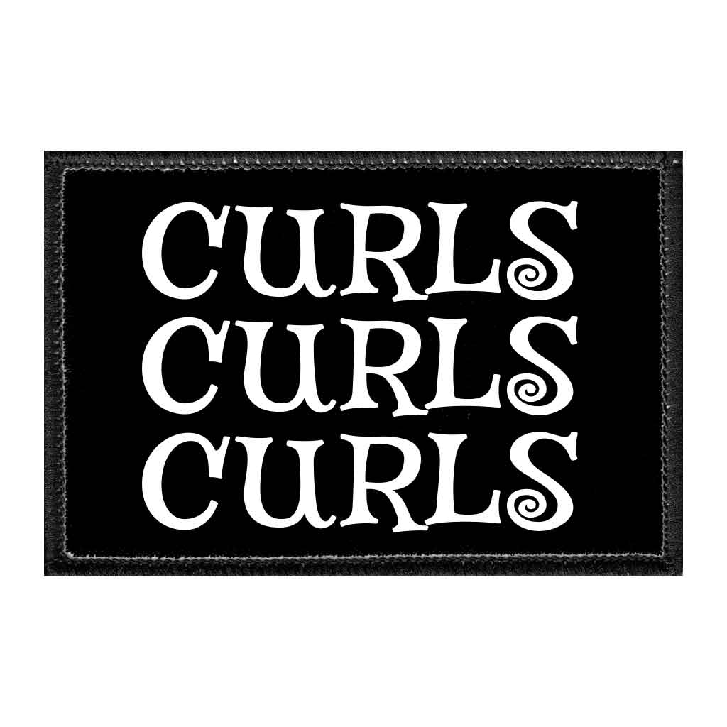 Curls Curls Curls - Removable Patch - Pull Patch - Removable Patches That Stick To Your Gear