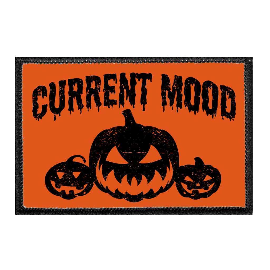 Current Mood - Pumpkin - Removable Patch - Pull Patch - Removable Patches For Authentic Flexfit and Snapback Hats
