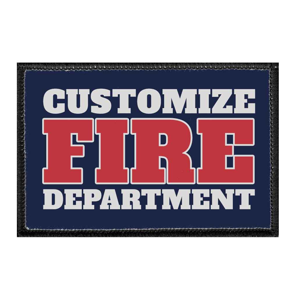 Customizable - Fire Department - Removable Patch - Pull Patch - Removable Patches For Authentic Flexfit and Snapback Hats