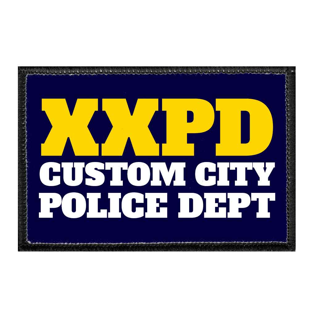Customizable - Police Department - Removable Patch - Pull Patch - Removable Patches For Authentic Flexfit and Snapback Hats