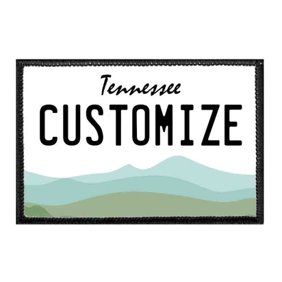 Customizable - Tennessee License Plate - Removable Patch - Pull Patch - Removable Patches That Stick To Your Gear