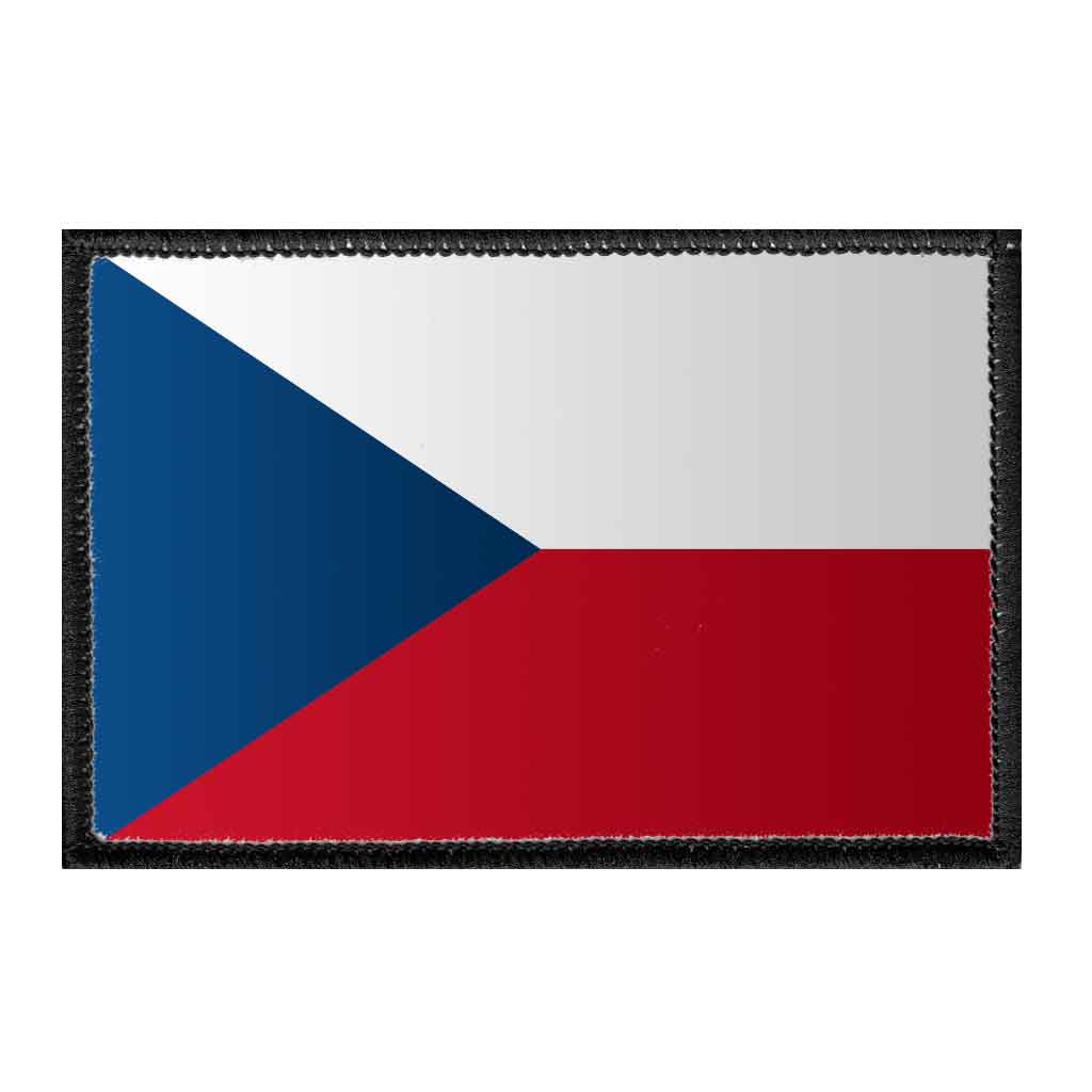 Czech Republic Flag - Color - Removable Patch - Pull Patch - Removable Patches For Authentic Flexfit and Snapback Hats