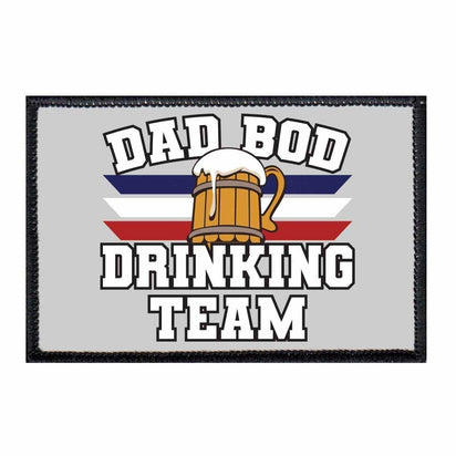 Dad Bod Drinking Team - Stripes - Removable Patch - Pull Patch - Removable Patches For Authentic Flexfit and Snapback Hats