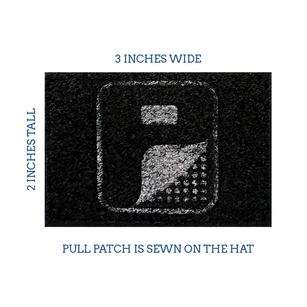 Dad Hat With A Pull Patch By Snapback - Black - Pull Patch - Removable Patches For Authentic Flexfit and Snapback Hats