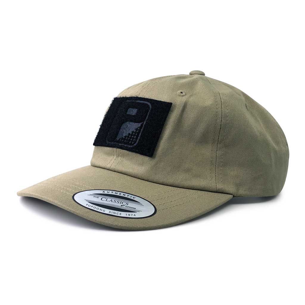 Dad Hat With A Pull Patch By Snapback - Khaki - Pull Patch - Removable Patches For Authentic Flexfit and Snapback Hats