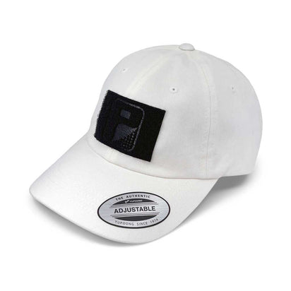 Dad Hat With A Pull Patch By Snapback - White - Pull Patch - Removable Patches For Authentic Flexfit and Snapback Hats