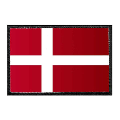 Denmark Flag - Color - Removable Patch - Pull Patch - Removable Patches For Authentic Flexfit and Snapback Hats