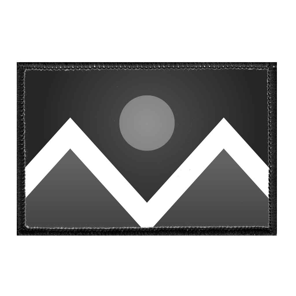 Denver City Flag - Black and White - Removable Patch - Pull Patch - Removable Patches For Authentic Flexfit and Snapback Hats