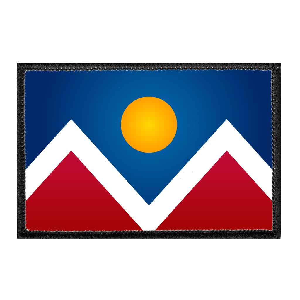 Denver City Flag - Color - Removable Patch - Pull Patch - Removable Patches For Authentic Flexfit and Snapback Hats