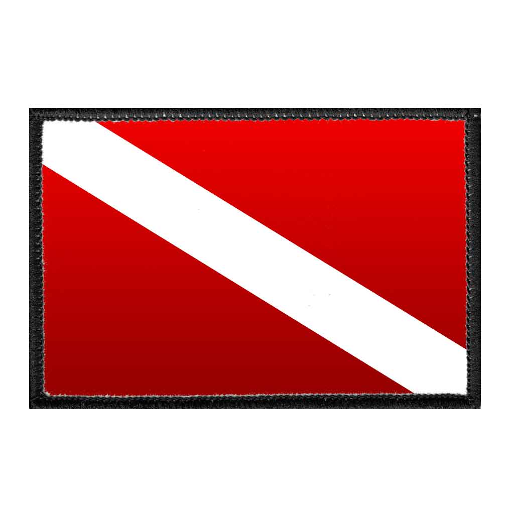 Diver Down Flag - Removable Patch - Pull Patch - Removable Patches That Stick To Your Gear