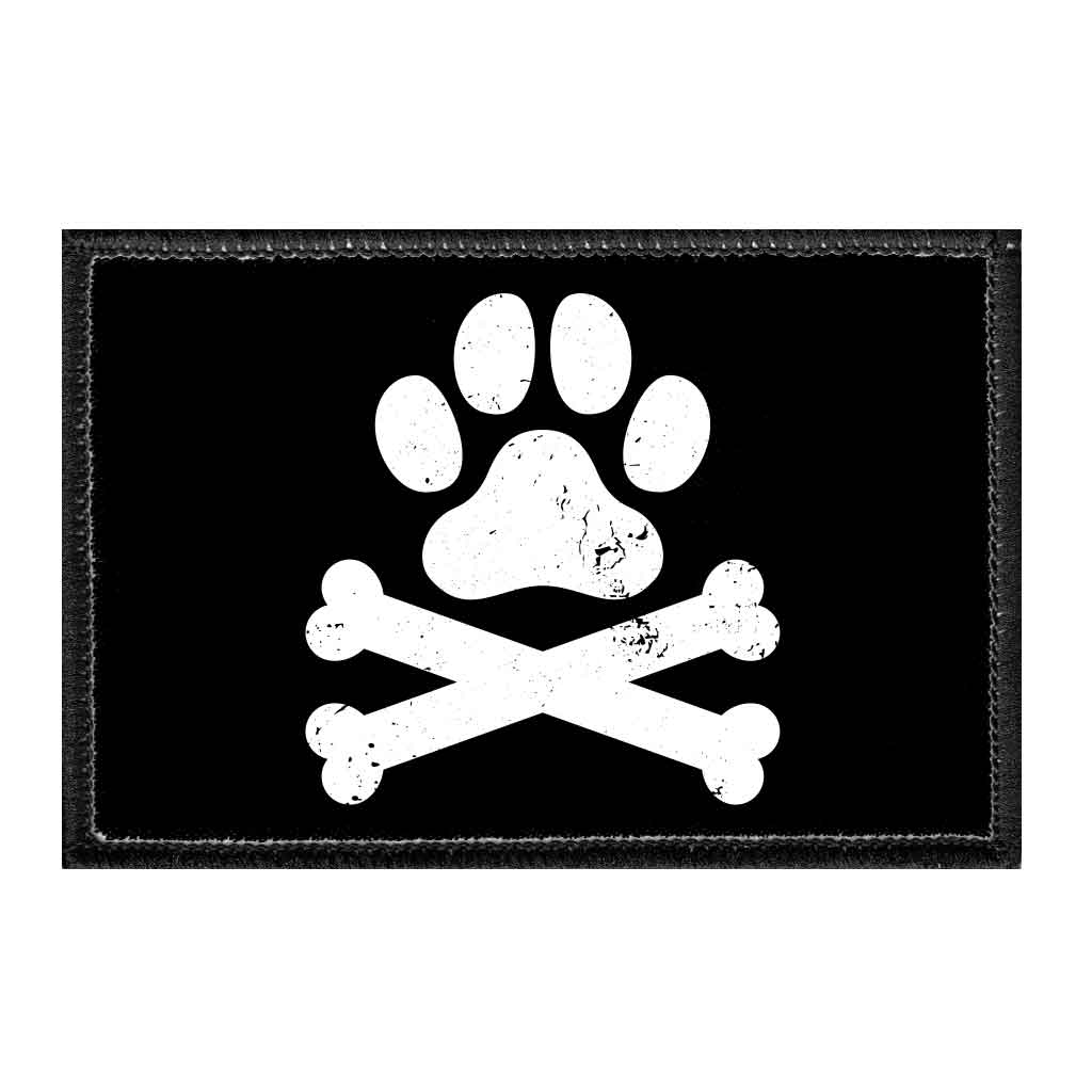 Dog - Jolly Roger - Removable Patch - Pull Patch - Removable Patches For Authentic Flexfit and Snapback Hats