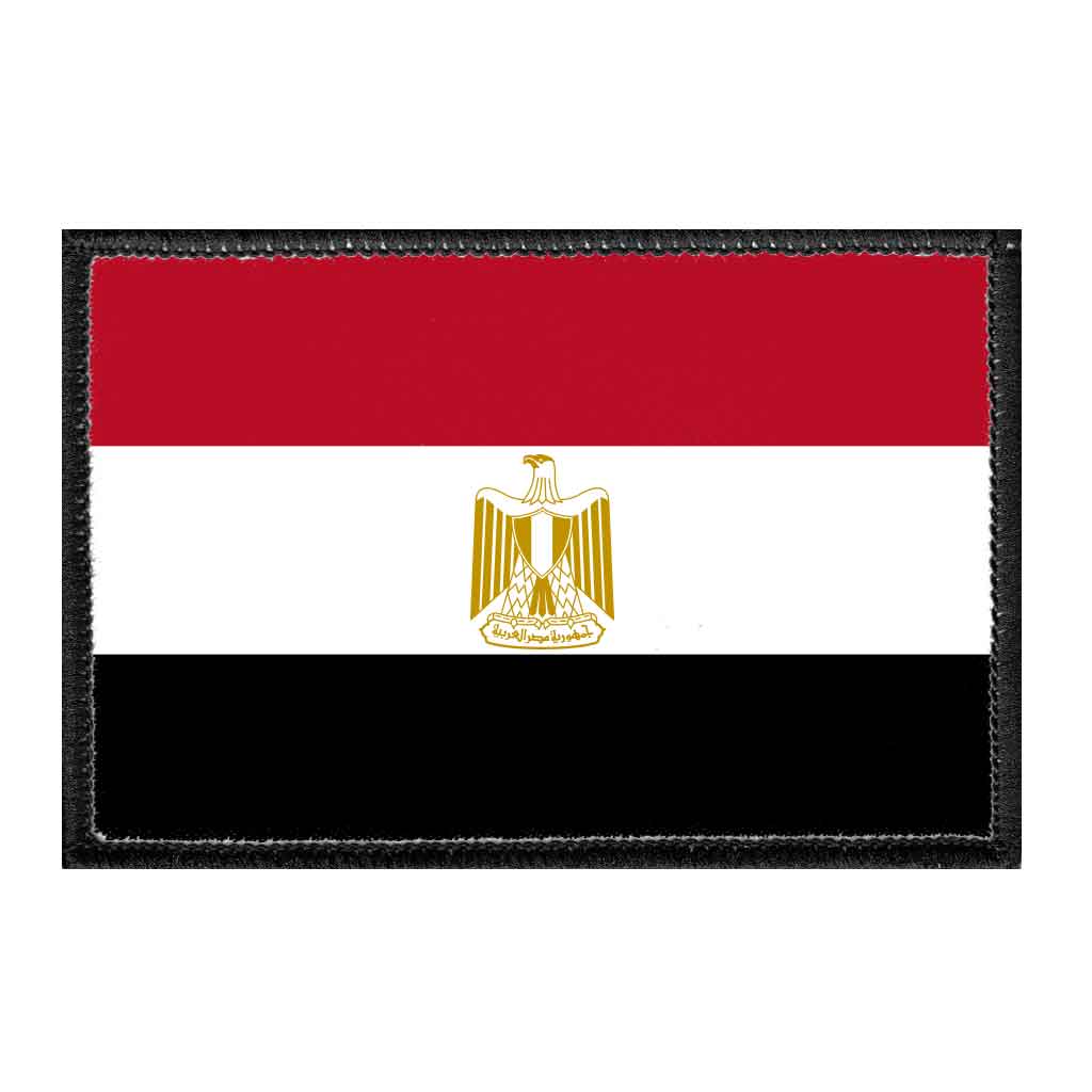 Egypt Flag - Color - Removable Patch - Pull Patch - Removable Patches For Authentic Flexfit and Snapback Hats