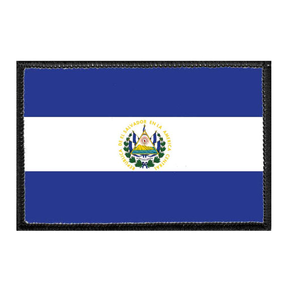 El Salvador Flag - Color - Removable Patch - Pull Patch - Removable Patches For Authentic Flexfit and Snapback Hats