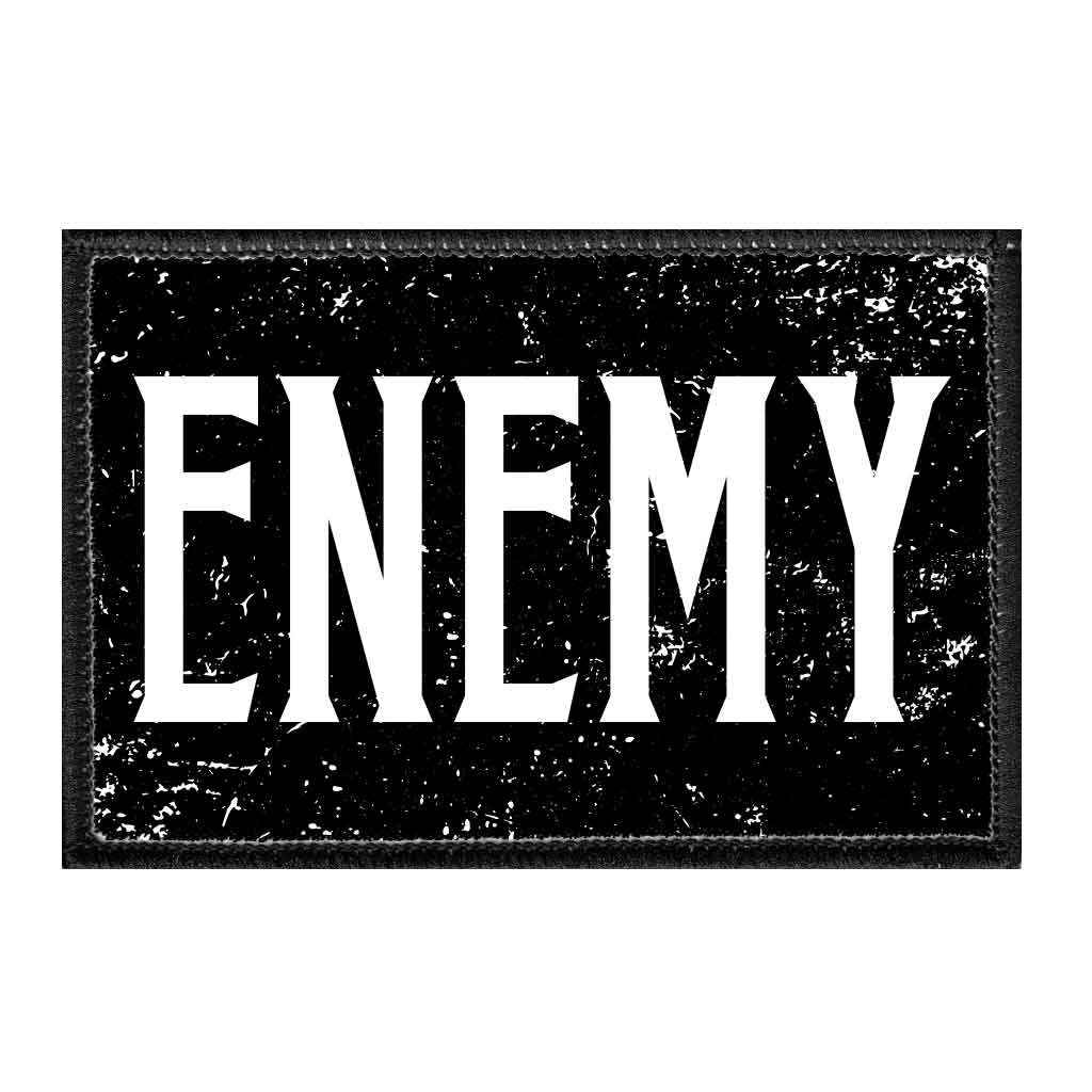 Enemy - Removable Patch - Pull Patch - Removable Patches For Authentic Flexfit and Snapback Hats