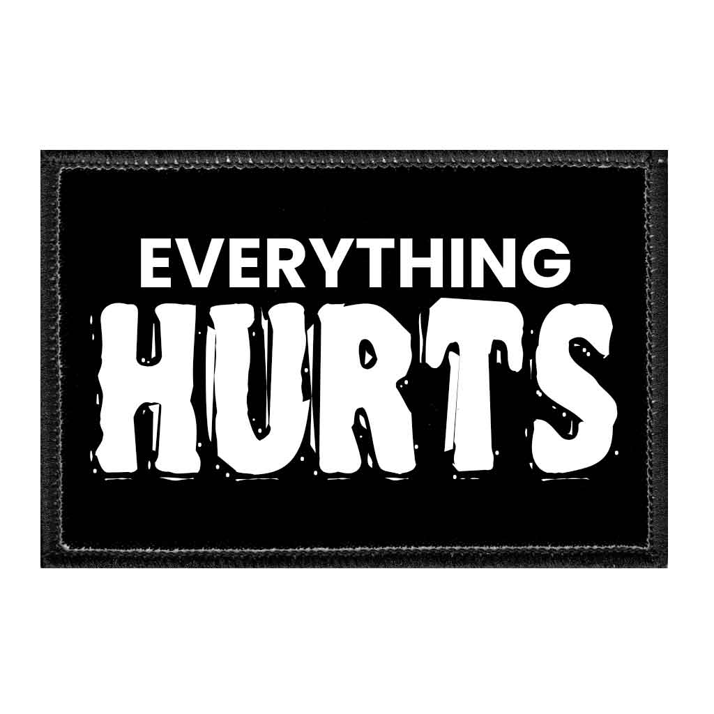 Everything Hurts - Shiver - Removable Patch - Pull Patch - Removable Patches For Authentic Flexfit and Snapback Hats