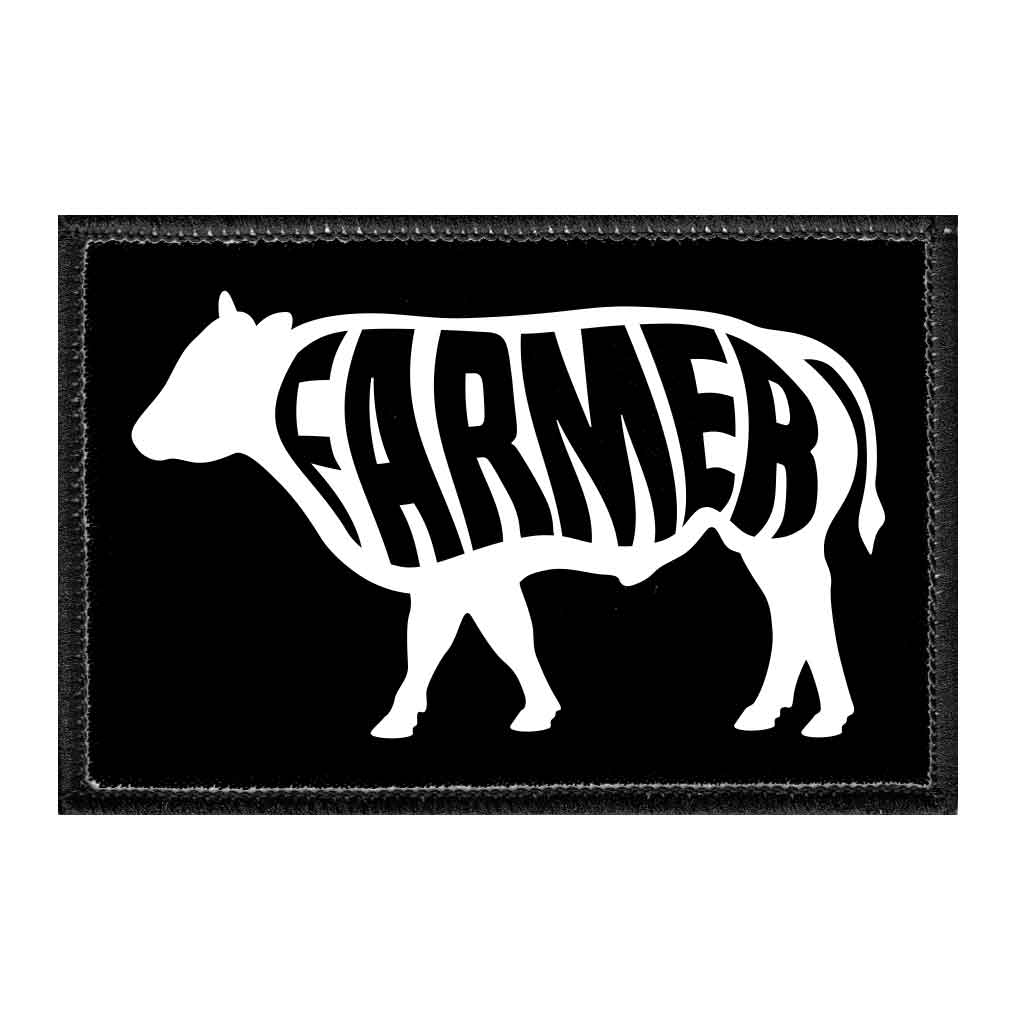 Farmer - Cow - Removable Patch - Pull Patch - Removable Patches For Authentic Flexfit and Snapback Hats