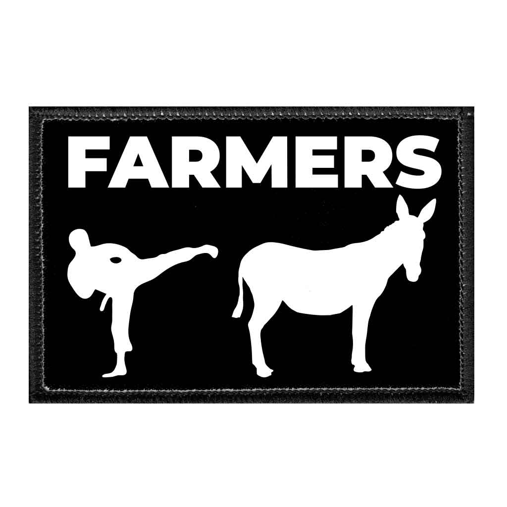 Farmer's Kick Ass - Removable Patch - Pull Patch - Removable Patches For Authentic Flexfit and Snapback Hats