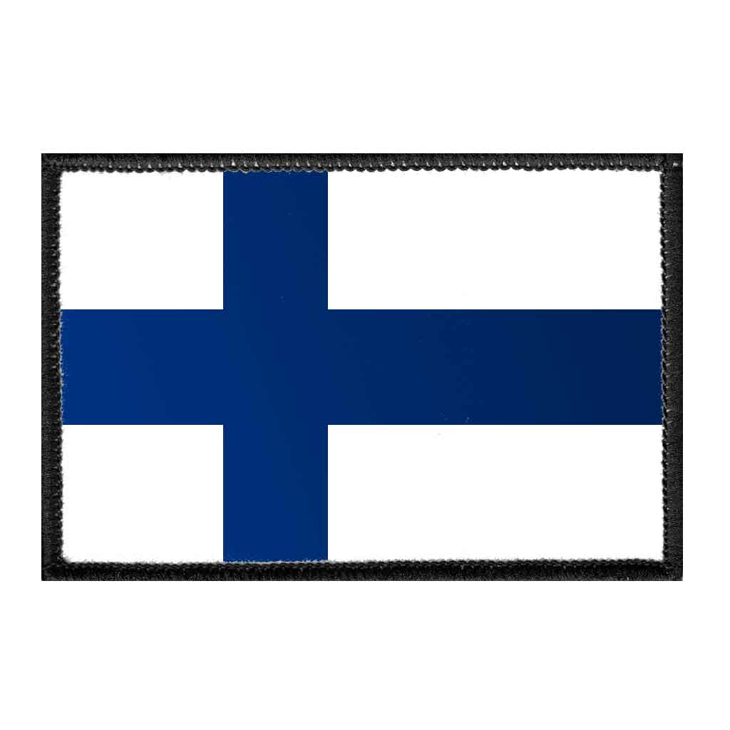 Finland Flag - Color - Removable Patch - Pull Patch - Removable Patches For Authentic Flexfit and Snapback Hats