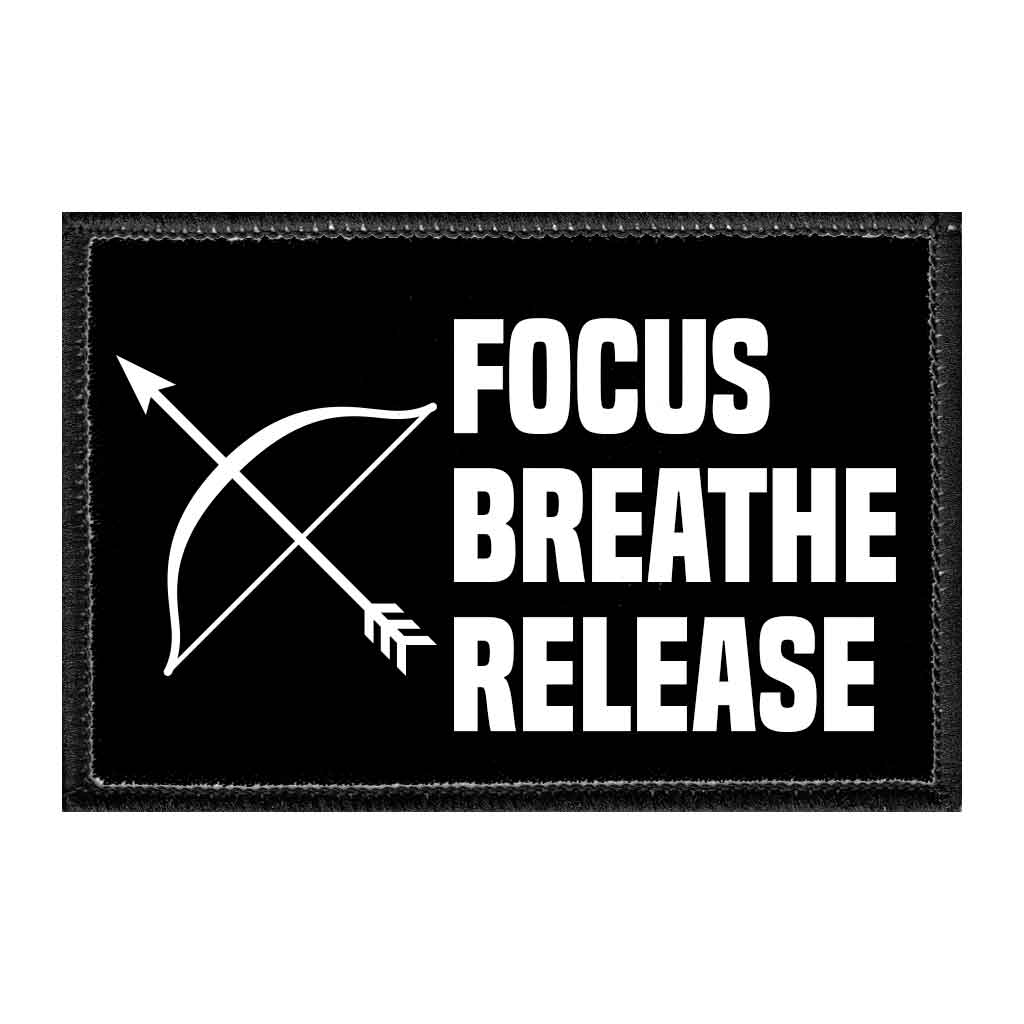 Focus Breathe Release - Removable Patch - Pull Patch - Removable Patches That Stick To Your Gear