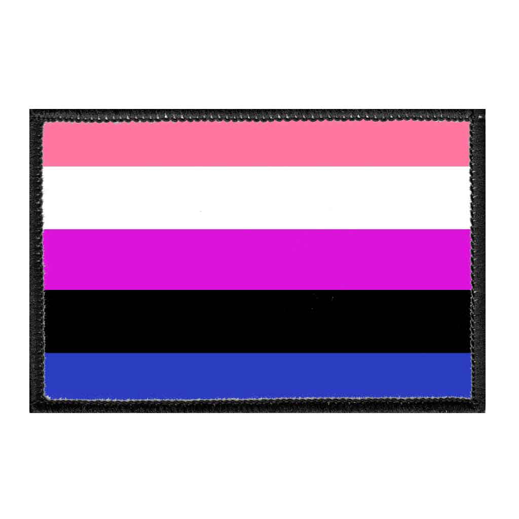 Genderfluid Pride Flag - Removable Patch - Pull Patch - Removable Patches For Authentic Flexfit and Snapback Hats
