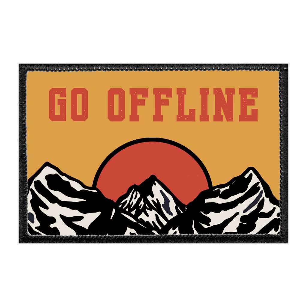 Go Offline - Removable Patch - Pull Patch - Removable Patches That Stick To Your Gear