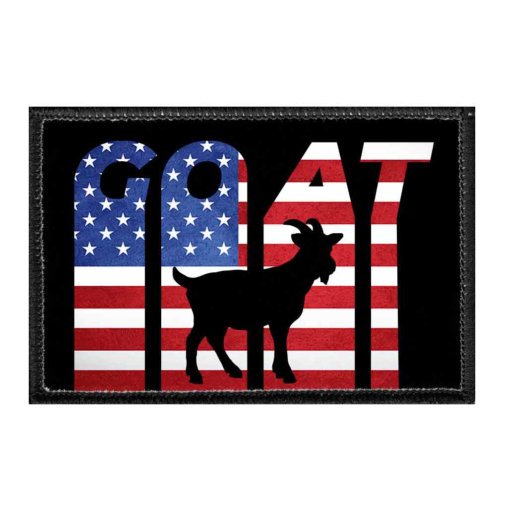 GOAT - US Flag - Removable Patch - Pull Patch - Removable Patches For Authentic Flexfit and Snapback Hats