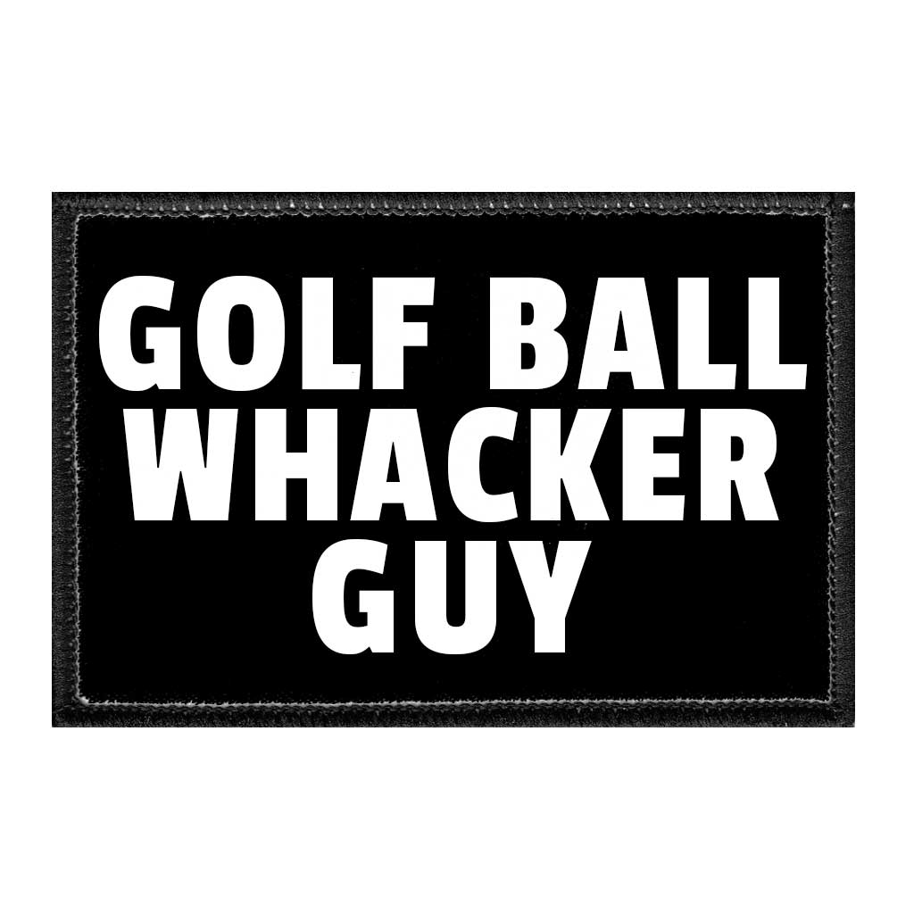 Golf Ball Whacker Guy - Removable Patch - Pull Patch - Removable Patches For Authentic Flexfit and Snapback Hats