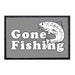 Gone Fishing - Grey - Patch - Pull Patch - Removable Patches For Authentic Flexfit and Snapback Hats