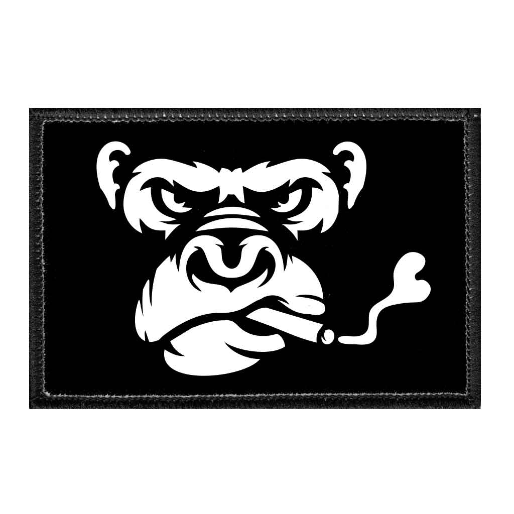 Gorilla With Cigarette - Removable Patch - Pull Patch - Removable Patches That Stick To Your Gear