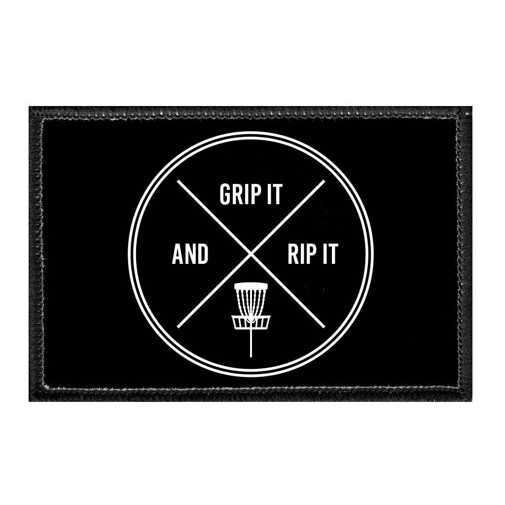 Grip It And Rip It - Disc Golf - Removable Patch - Pull Patch - Removable Patches For Authentic Flexfit and Snapback Hats