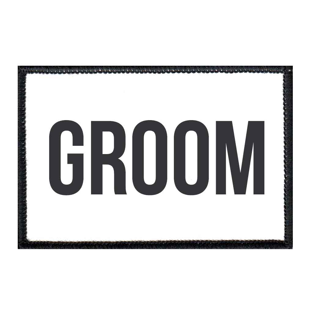 Groom - Patch - Pull Patch - Removable Patches For Authentic Flexfit and Snapback Hats