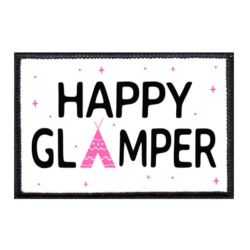 Happy Glamper - Patch - Pull Patch - Removable Patches For Authentic Flexfit and Snapback Hats