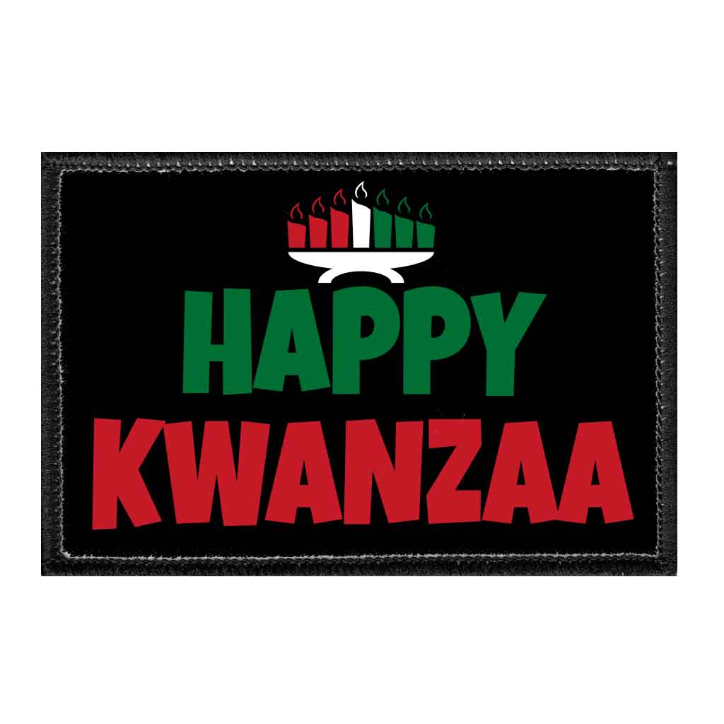 Happy Kwanzaa - Removable Patch - Pull Patch - Removable Patches That Stick To Your Gear