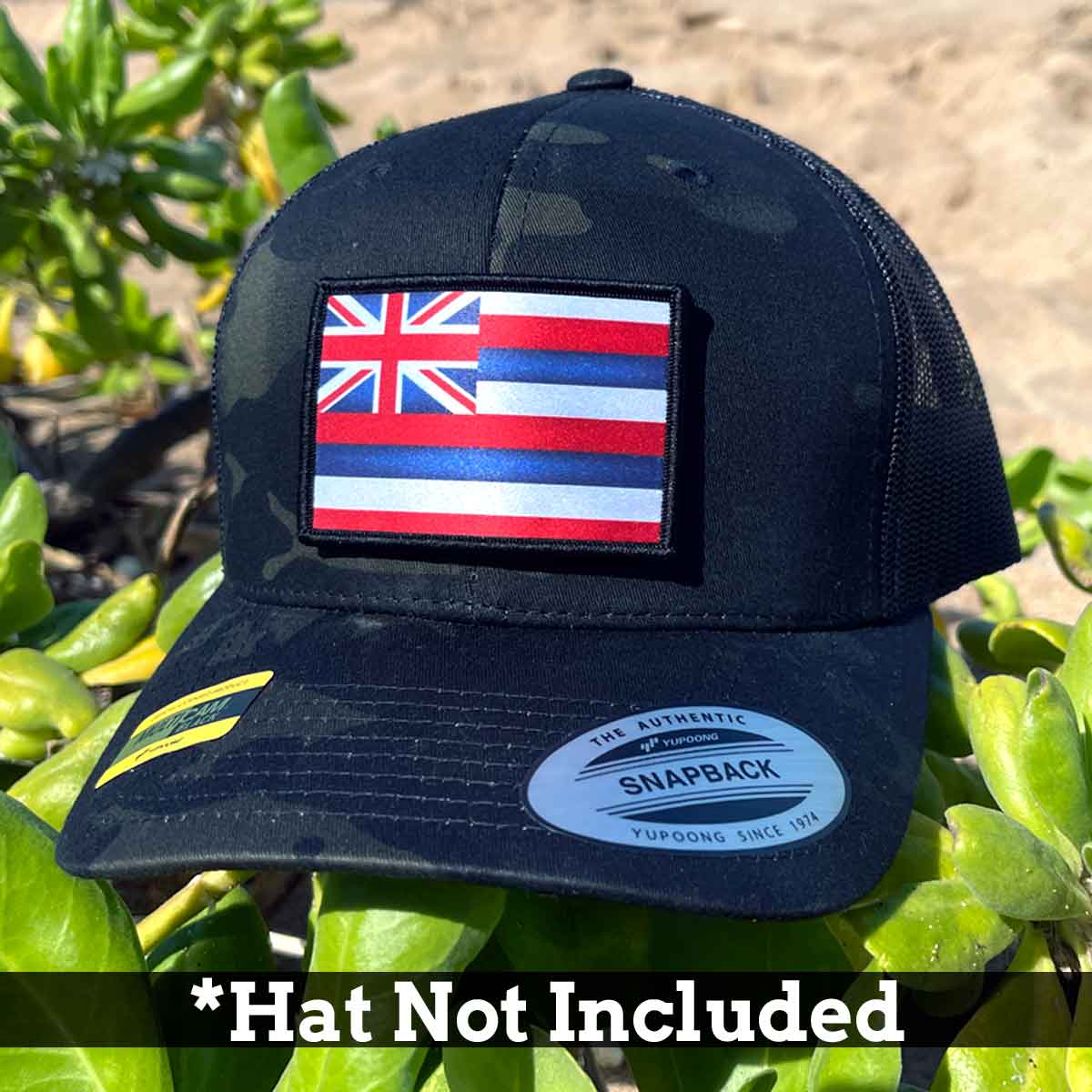 Hawaii State Flag - Color - Removable Patch - Pull Patch - Removable Patches For Authentic Flexfit and Snapback Hats