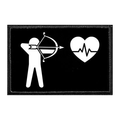 Heartbeat Archer - Removable Patch - Pull Patch - Removable Patches That Stick To Your Gear