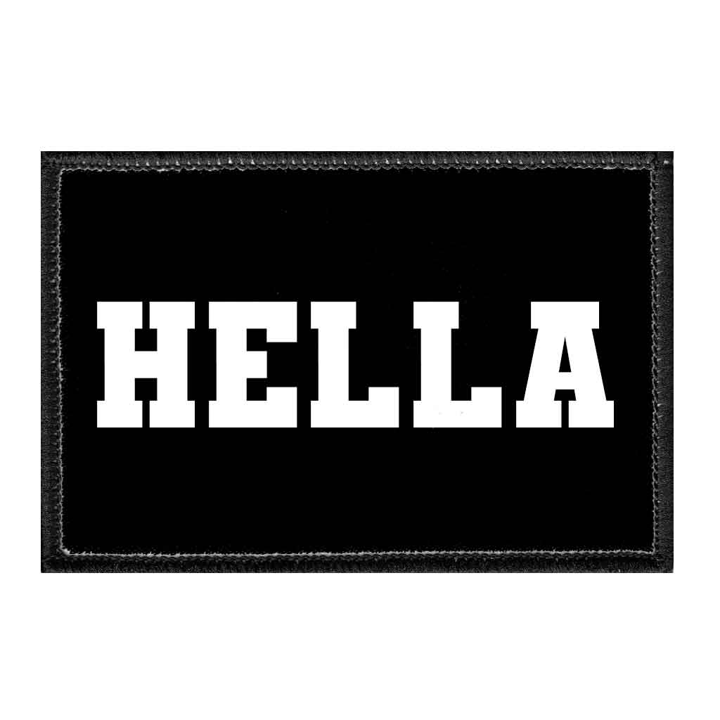 Hella - College - Removable Patch - Pull Patch - Removable Patches For Authentic Flexfit and Snapback Hats