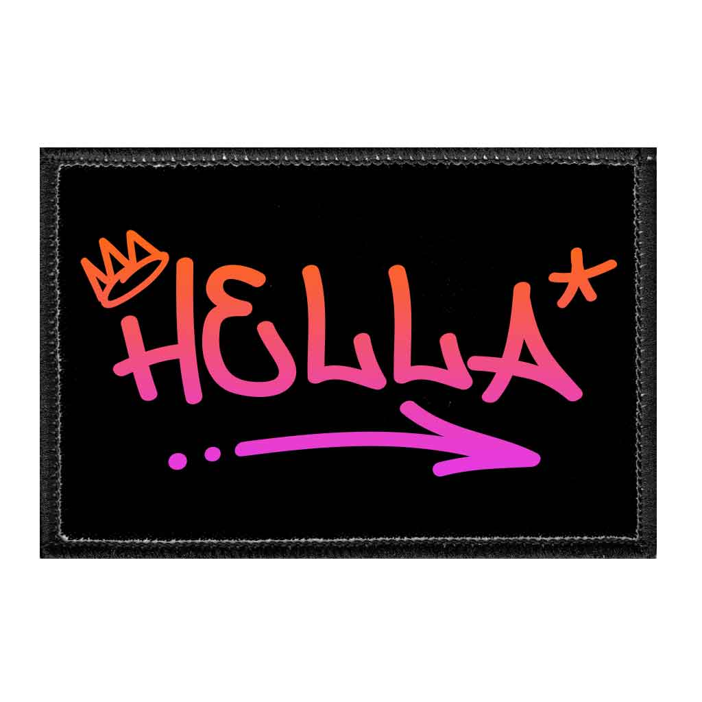 Hella Graffiti - Removable Patch - Pull Patch - Removable Patches For Authentic Flexfit and Snapback Hats
