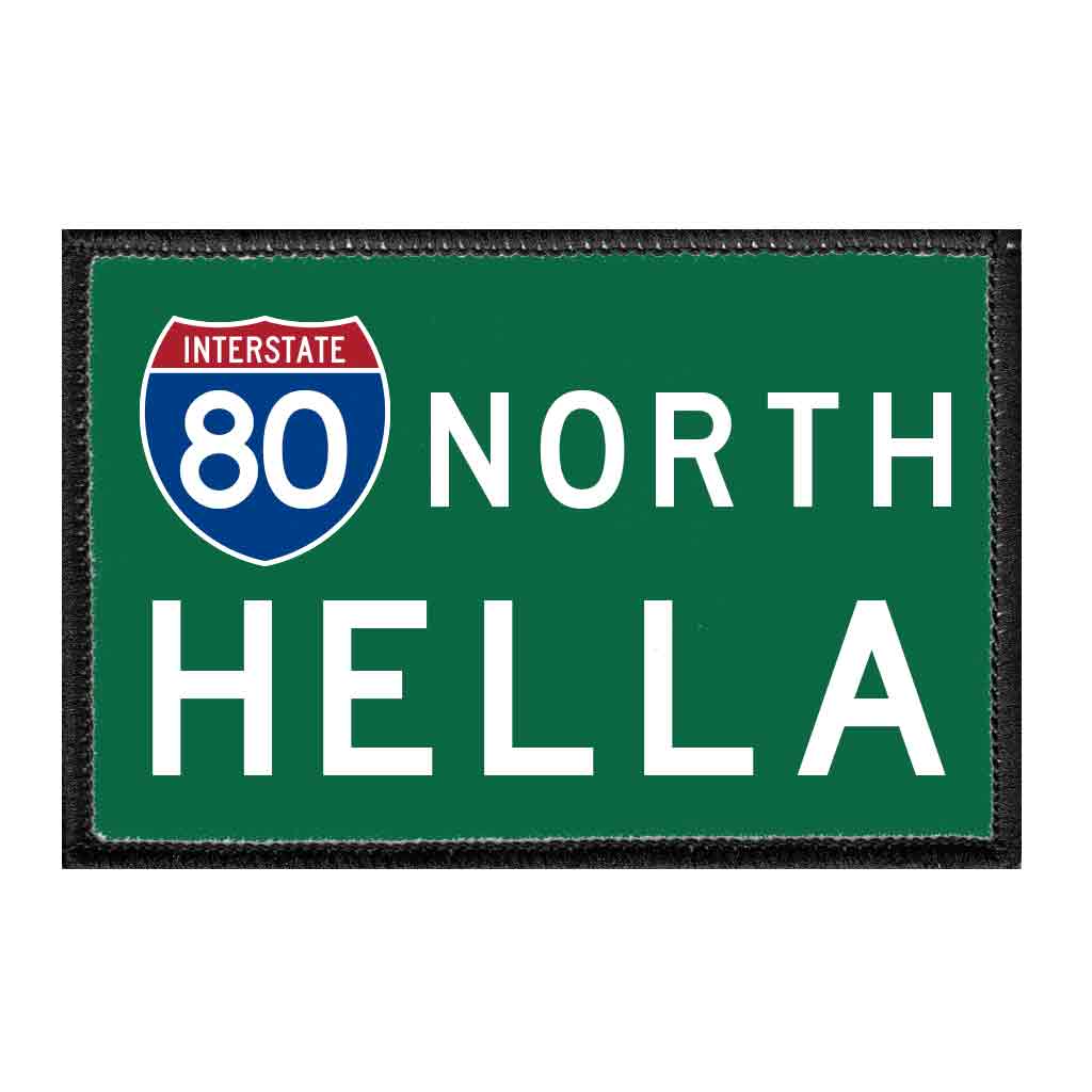 Hella - Highway - Removable Patch - Pull Patch - Removable Patches For Authentic Flexfit and Snapback Hats